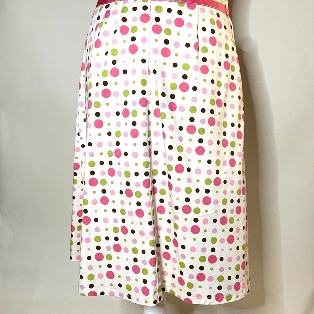☀️ Lily Pink and Green Polka Dot Skirt Size Medium - Picture 4 of 10